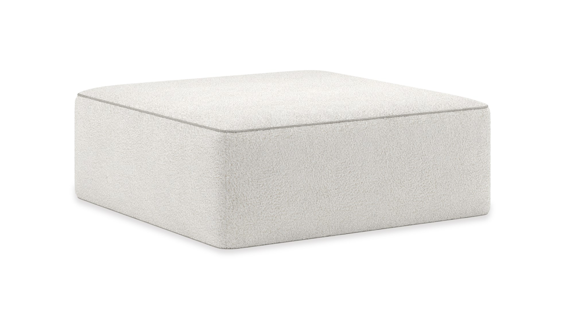 Elegant Marbella Ottoman by Caracole, offering plush seating and a refined design with luxurious upholstery, perfect for adding comfort and style to any living room.