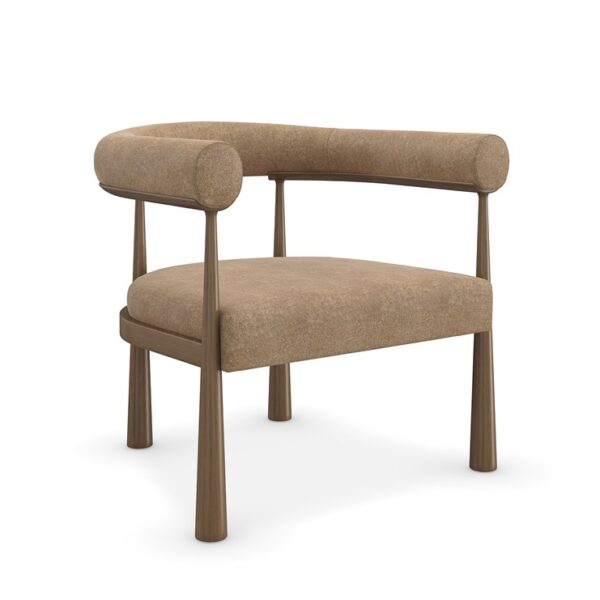 Bali chair by Caracole featuring a soft, sculpted back and cozy upholstered seat.