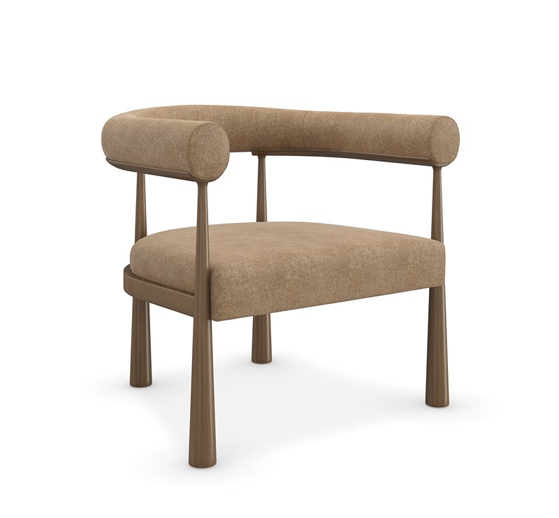 Bali chair by Caracole featuring a soft, sculpted back and cozy upholstered seat.