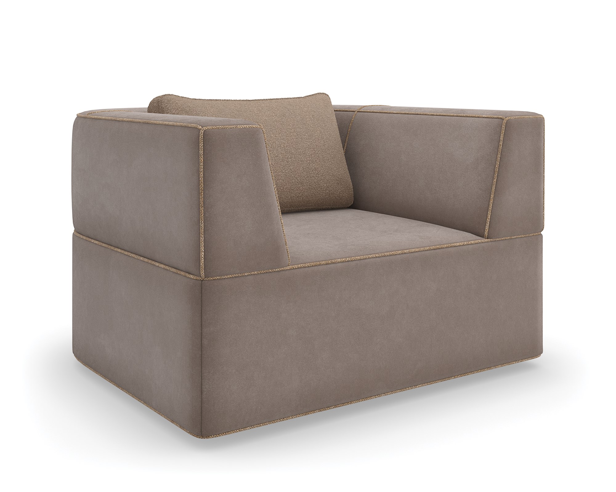 Elegant modern chair with luxurious upholstery and refined design, perfect for adding sophistication to living rooms in Royal Oak, Michigan.