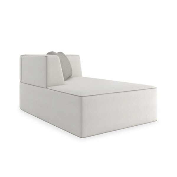 Luxurious left-arm-facing chaise lounge with a modern silhouette and elegant upholstery, MARBELLA LAF Chaise by Caracole.