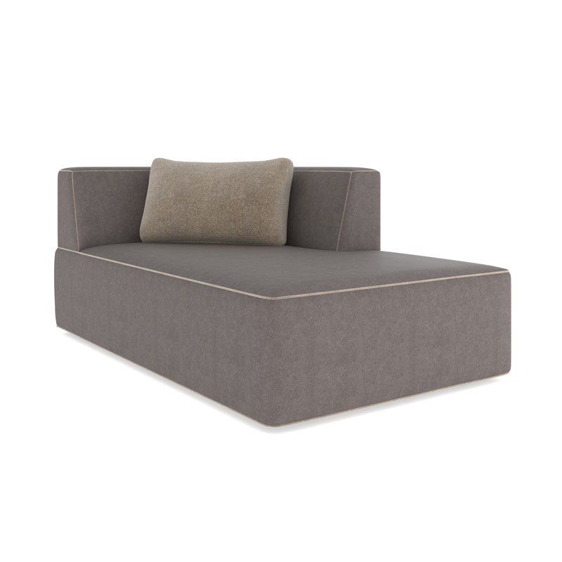 Marbella RAF Chaise by Caracole with a modern, low-profile design and right-arm facing silhouette.
