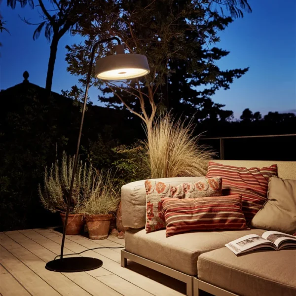 “Soho by Marset designer outdoor lamp – durable construction with warm ambient glow”