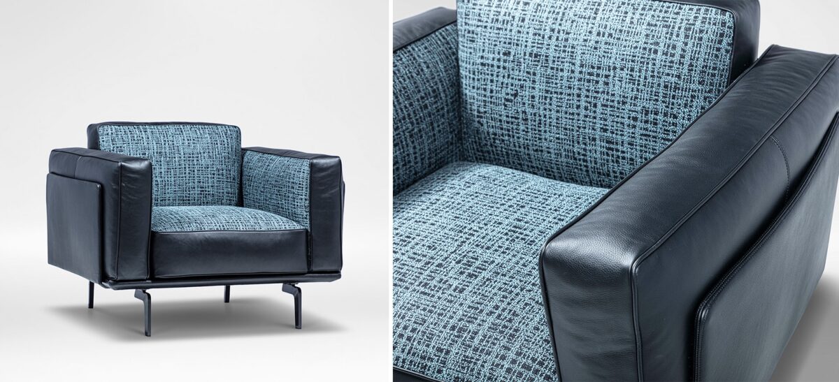 Stylish Moda chair with soft upholstery and sleek legs