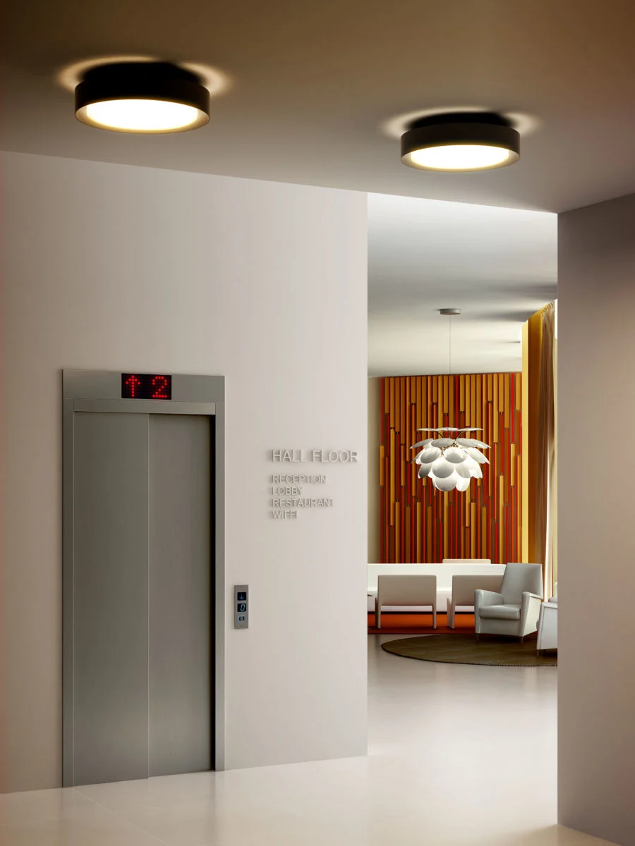 “Plaff-on! by Marset ceiling light – contemporary slim profile with soft, even illumination”