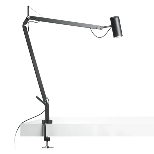 “Modern task light Polo by Marset – minimalist design featuring precise LED head and ergonomic adjustment”