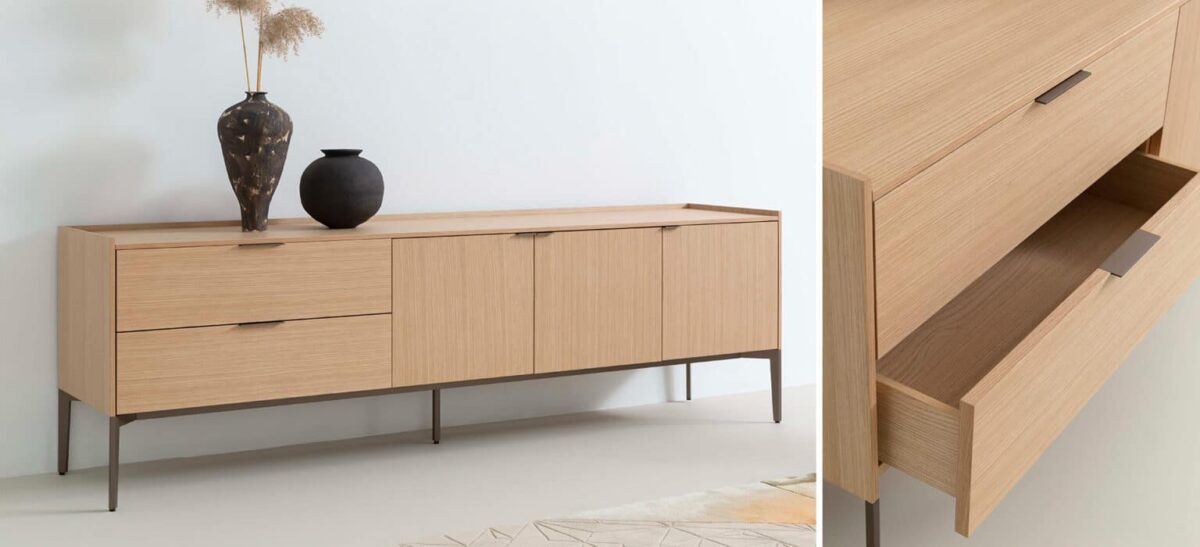 Modern Matrix Media Cabinet (High Base) by Camerich.