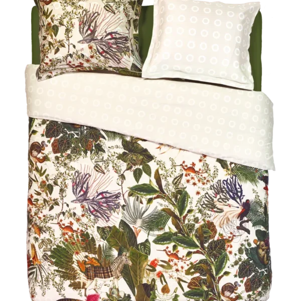 “Moooi Menagerie of Extinct Animals Duvet Cover with colorful vintage wildlife prints”