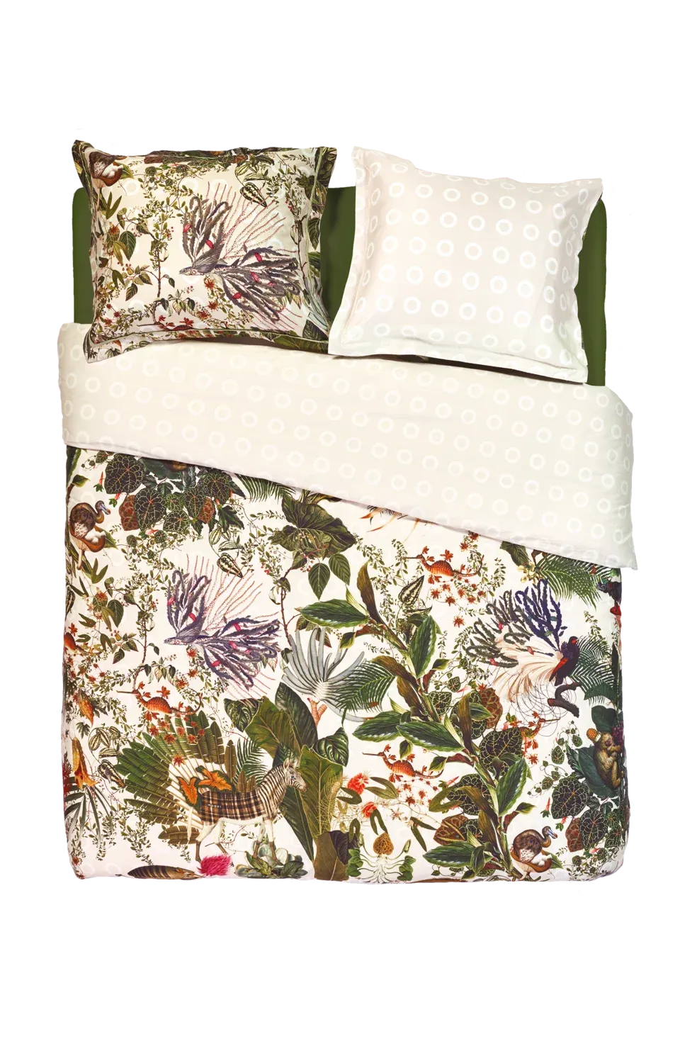 “Moooi Menagerie of Extinct Animals Duvet Cover with colorful vintage wildlife prints”