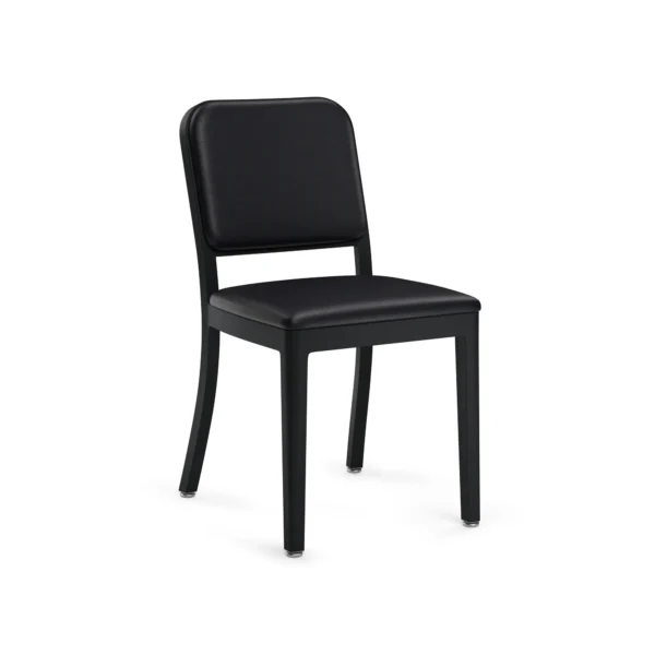 Modern side chair with clean lines and aluminum frame by Jasper Morrison for Emeco.
