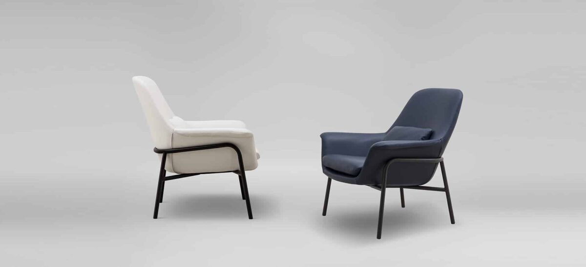 Minimalist chair with graceful curves