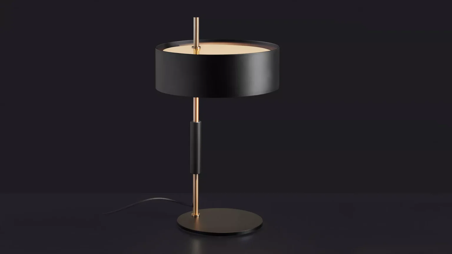 “1953 by Oluce contemporary Italian lighting – stylish mid-century modern floor lamp with dual cone shades”