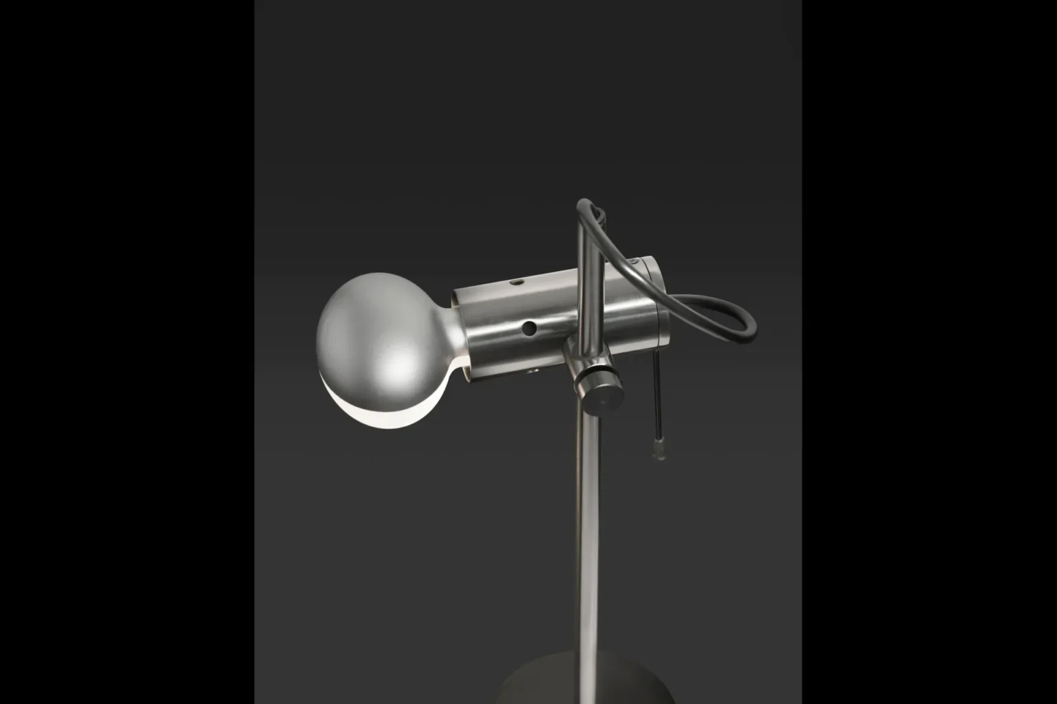 “Agnoli by Oluce contemporary designer lighting – adjustable floor lamp with clean architectural lines and brushed metal finish”