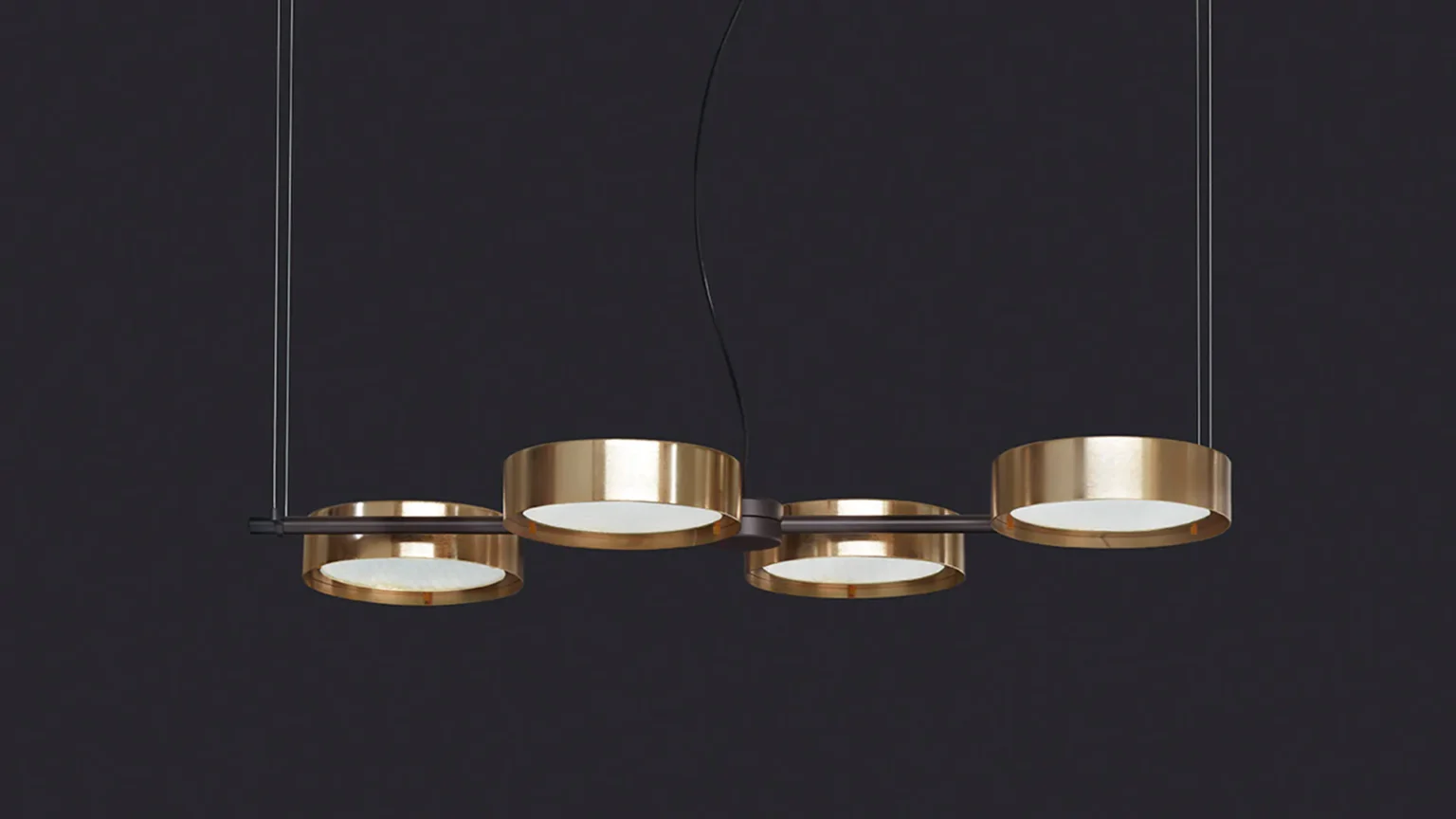 “Berlin by Oluce modern Italian ceiling lamp – circular frosted glass diffuser with brushed metal frame and minimalist design”