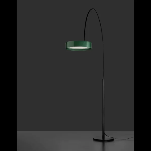 “Berlin-Out by Oluce modern outdoor wall lamp – circular metal structure with frosted glass diffuser for ambient exterior lighting”