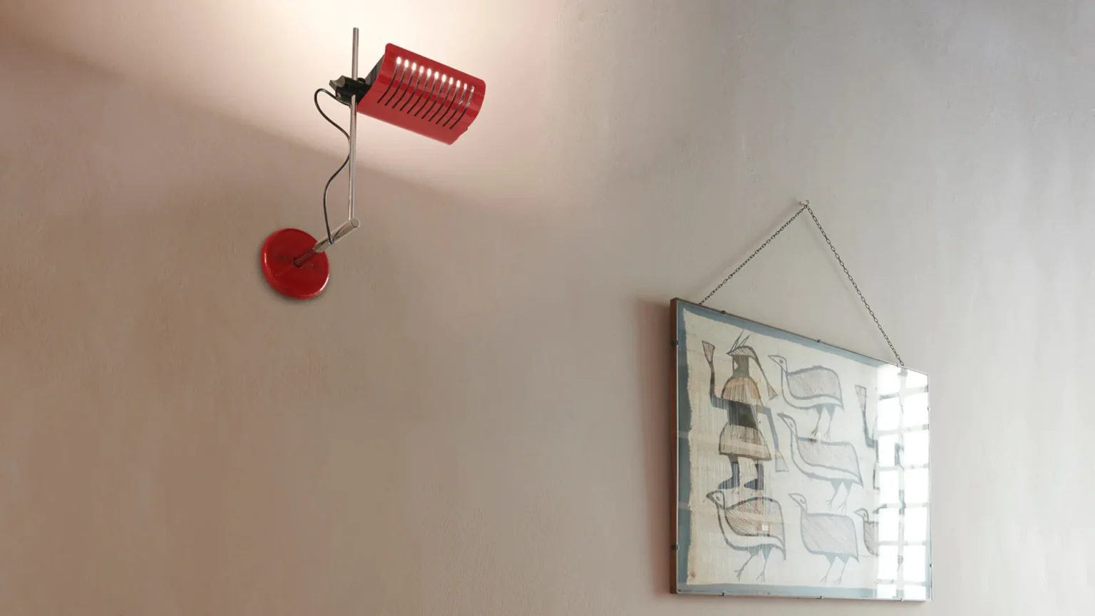 “Colombo by Oluce iconic Italian lamp – slim vertical frame with pivoting spotlight for task or ambient lighting”