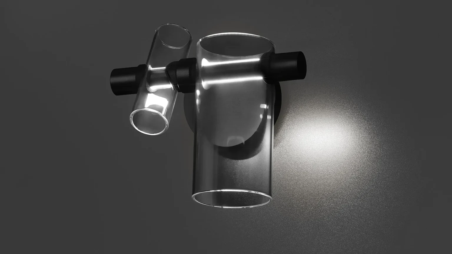 “Dancing Glass by Oluce contemporary designer chandelier – artistic suspended lamp featuring textured glass elements and elegant metal frame”