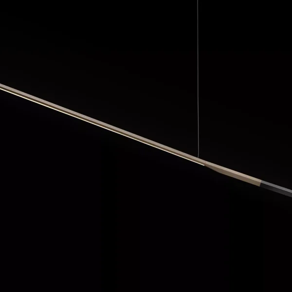 “Ilo by Oluce modern Italian pendant light – slim linear aluminum body with suspended LED bar and minimalist elegance”