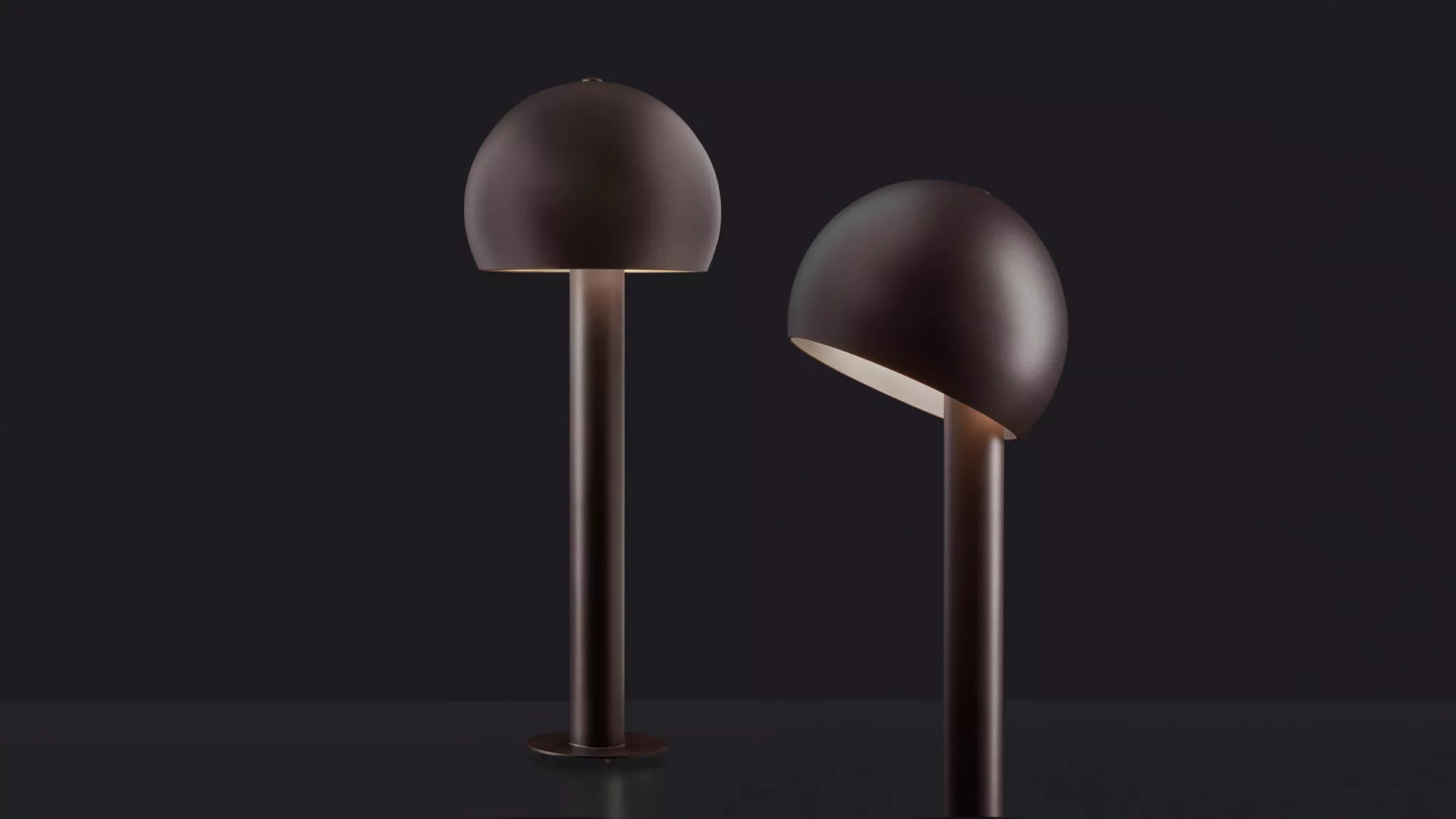 “Otto by Oluce modern Italian floor lamp – arched metal structure with integrated LED lighting and minimalist circular base”