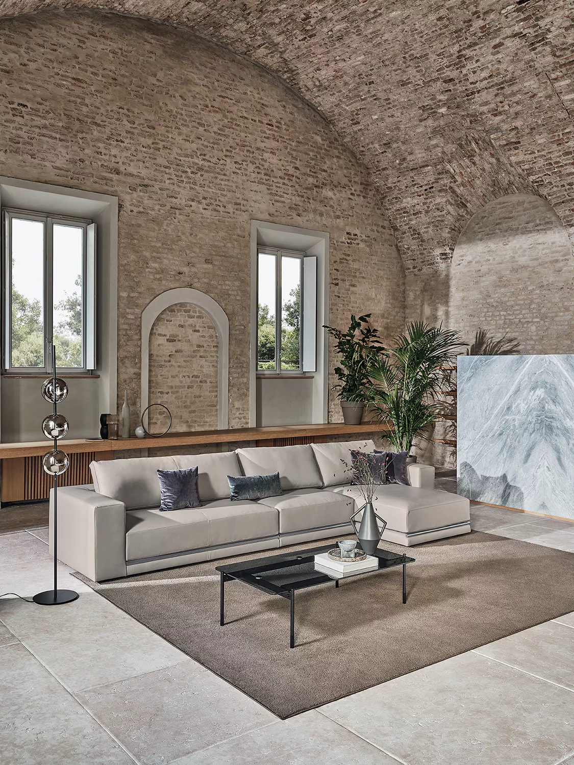 “Karol by Bontempi luxury Italian upholstered chair in Royal Oak, Michigan showroom”