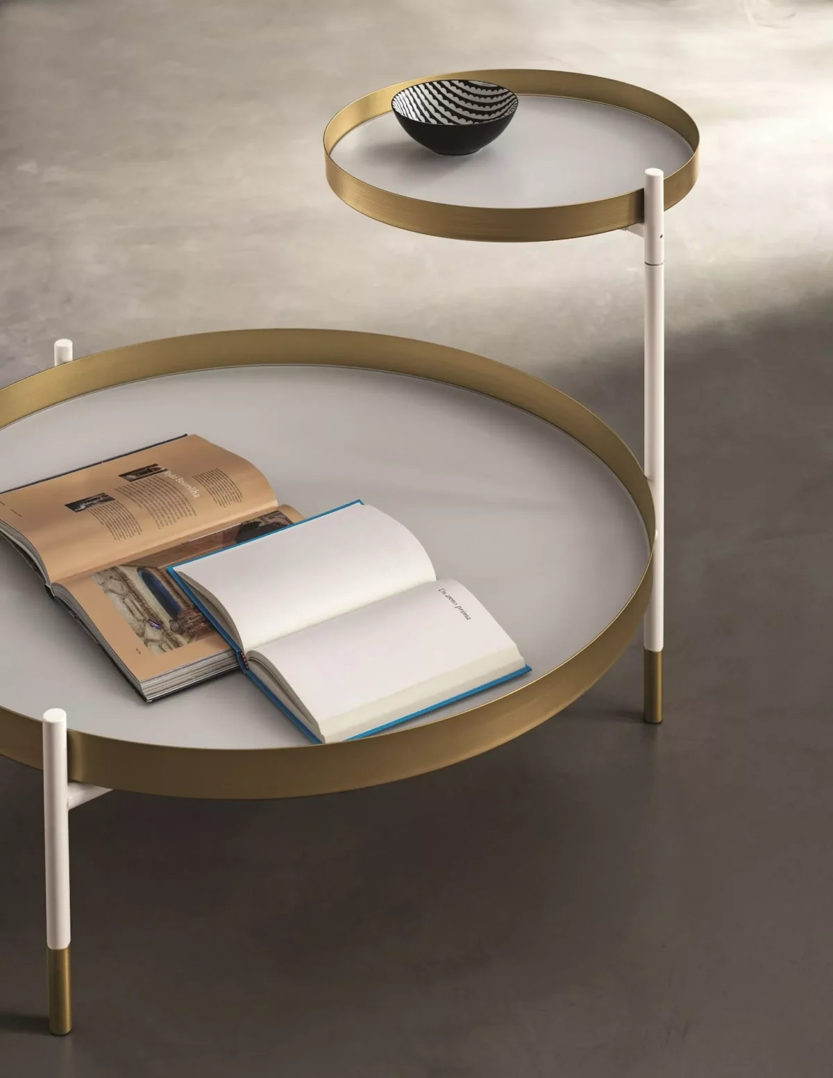 “Planet by Bontempi luxury Italian coffee table in Troy, Michigan showroom”