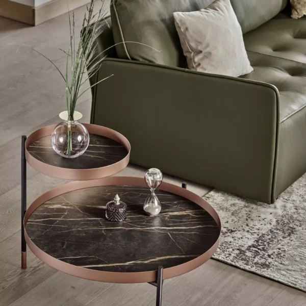 “Planet by Bontempi luxury Italian coffee table in Troy, Michigan showroom”