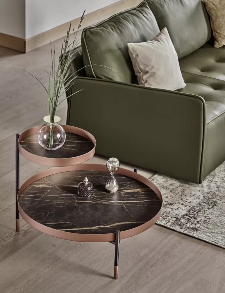 “Planet by Bontempi luxury Italian coffee table in Troy, Michigan showroom”