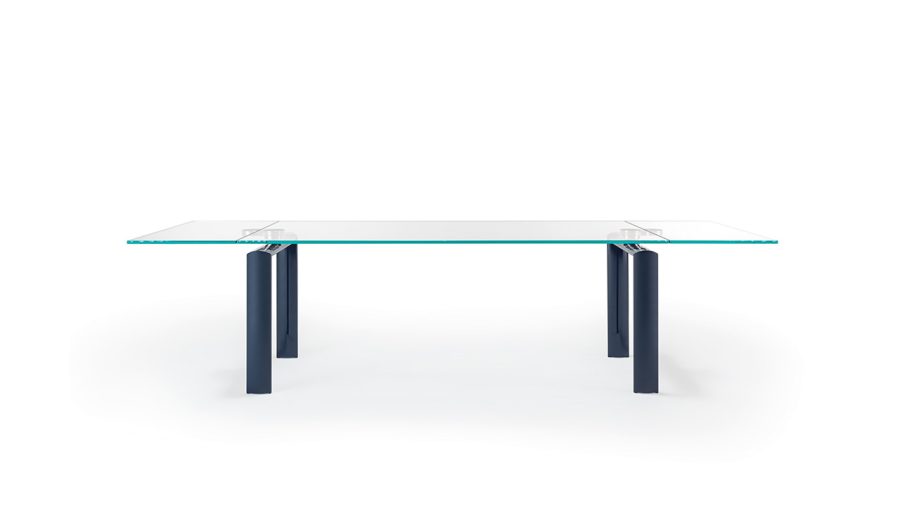 POLYCLETUS RE-EDITION extendable glass dining table in Royal Oak showroom