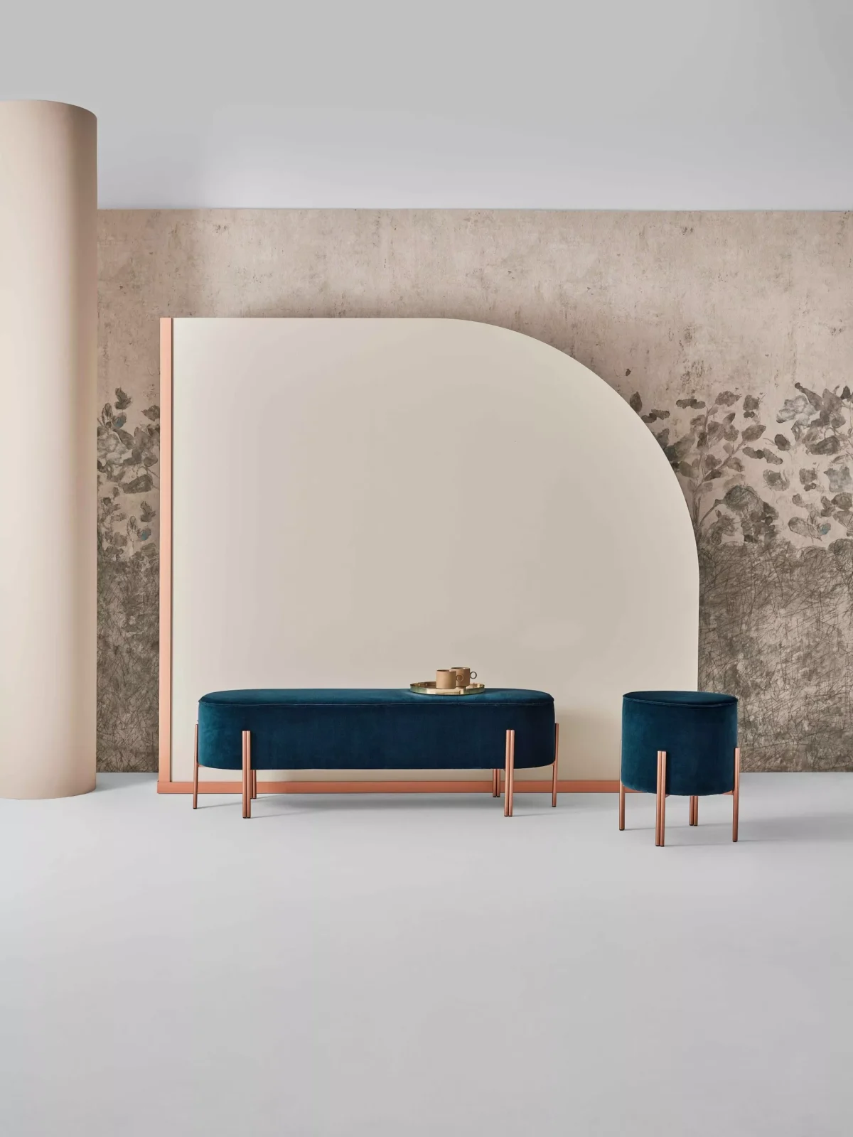 Puffoso Bench by Bontempi – luxury modern Italian-design seating showcased at Italcasa Design showroom in Royal Oak, Michigan
