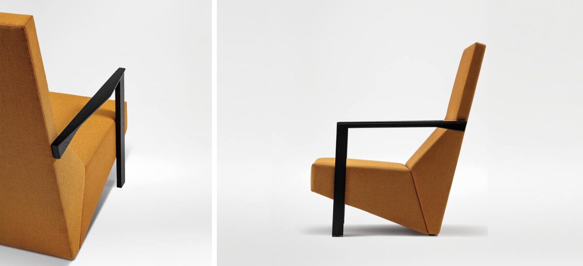 Puzzle Chair with modern aesthetics and soft padded seat by Camerich.