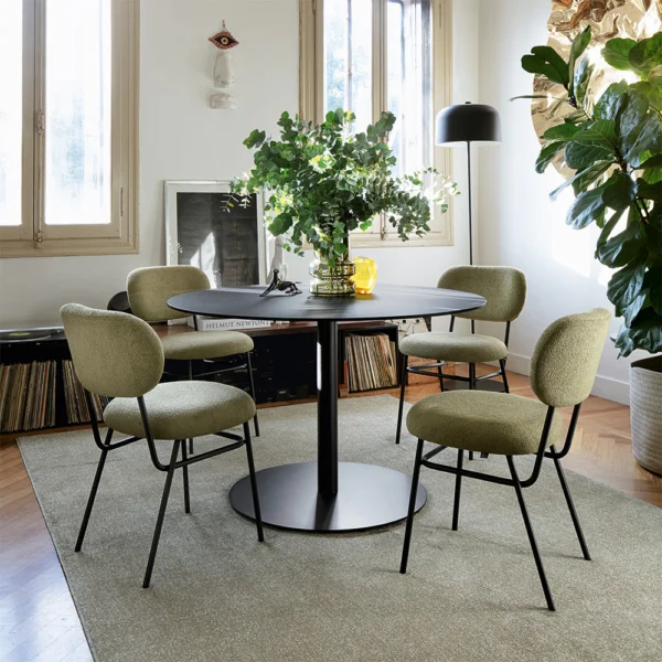 “PAD chair by Connubia – modern Italian dining chair with upholstered seat and backrest”