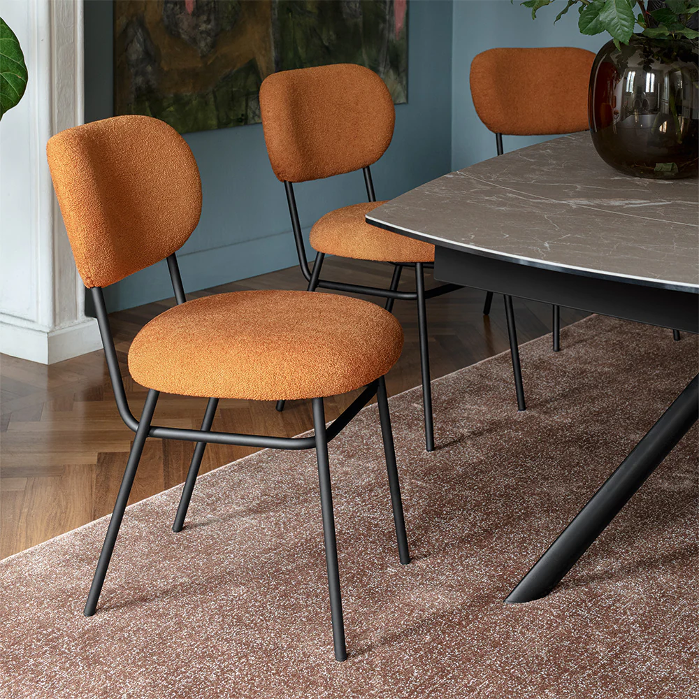 “Front view of PAD chair by Connubia – contemporary Italian seating with minimalist appeal”