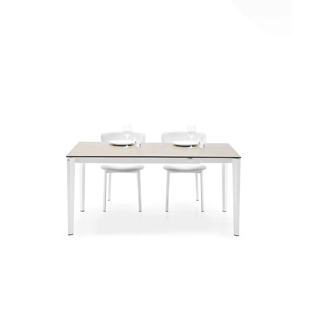 “PENTAGON FAST by Connubia modern extendable dining table – distinctive five-sided top with contemporary Italian design”