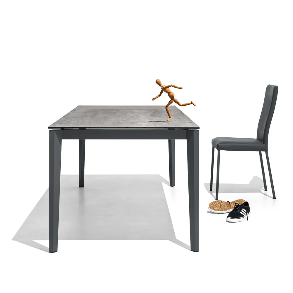 “GARDA by Connubia modern Italian dining chair – upholstered seat with high backrest and sleek metal legs”