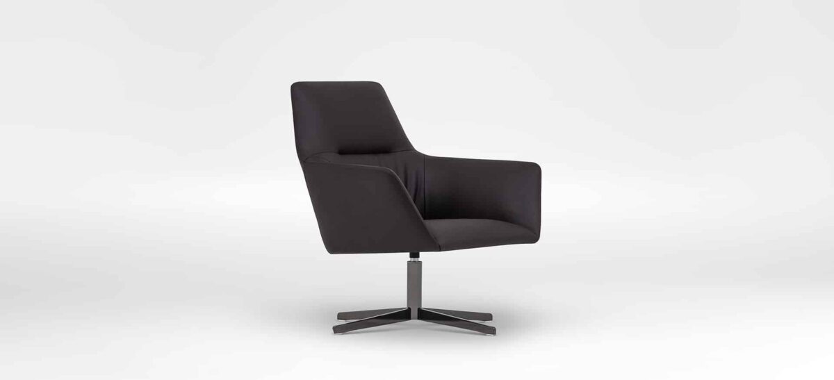 Refined low-back chair with modern aesthetic and plush cushioning by Camerich.