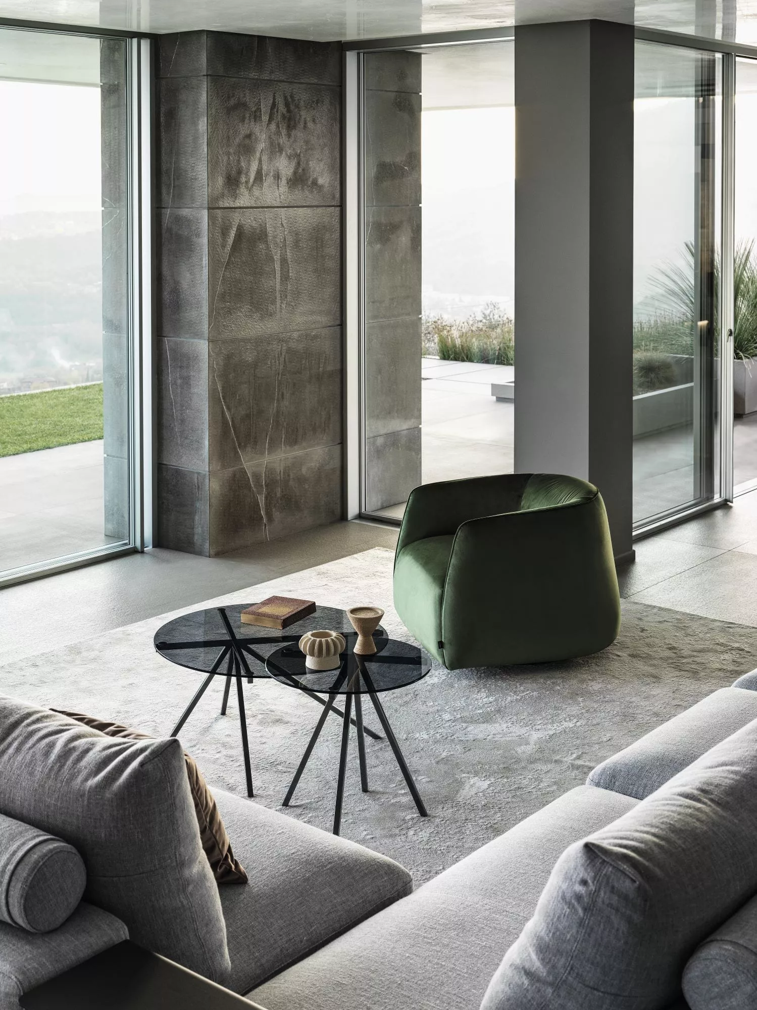 “Ray by Bontempi contemporary Italian lounge chair in Birmingham, Michigan showroom”