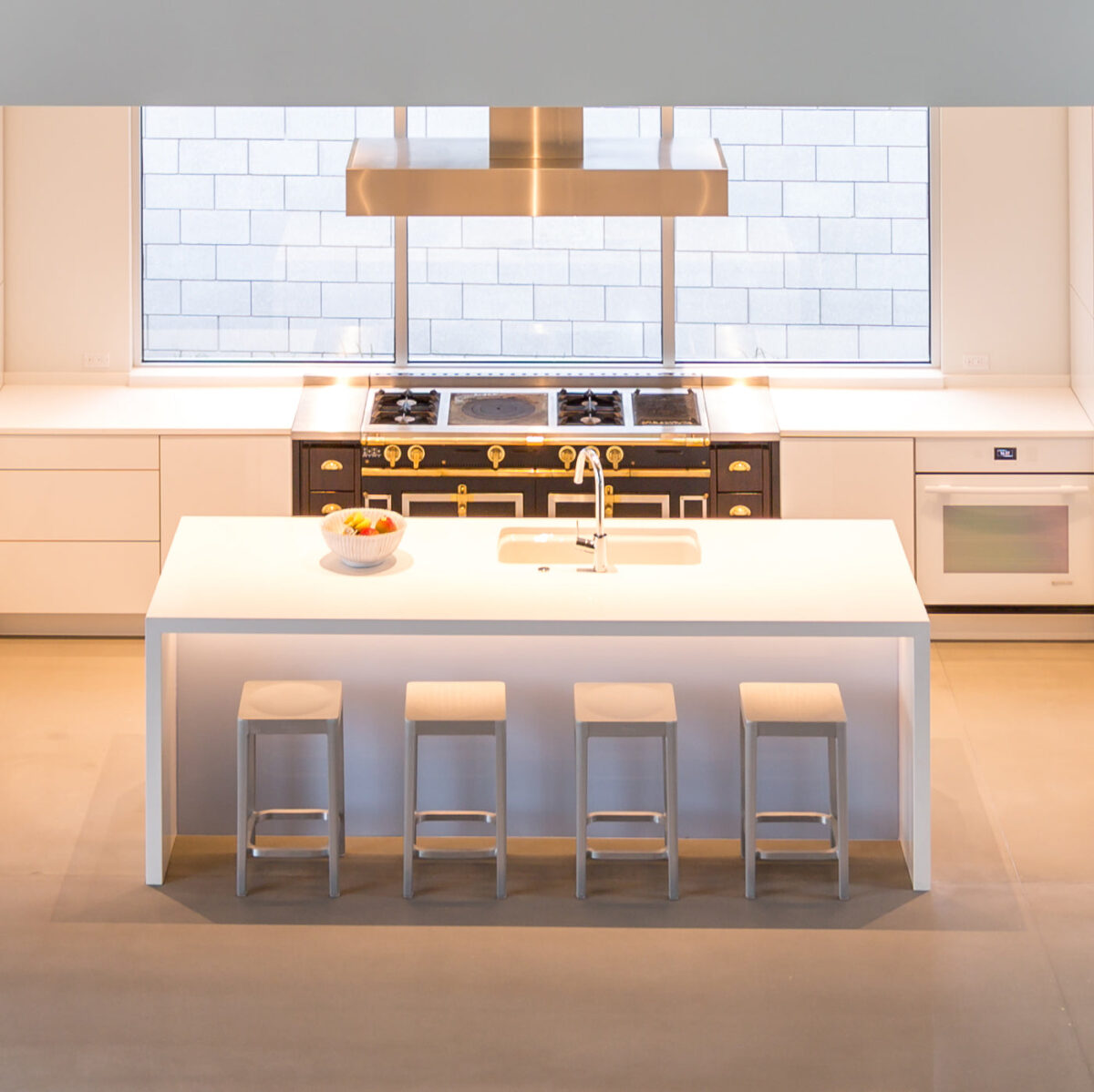 Sustainable aluminum stool by Emeco for luxury homes