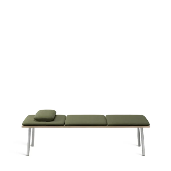 Run Daybed Outdoor by Emeco, a sleek and durable design for outdoor spaces, offering modern comfort and style with high-quality materials for luxury exteriors.