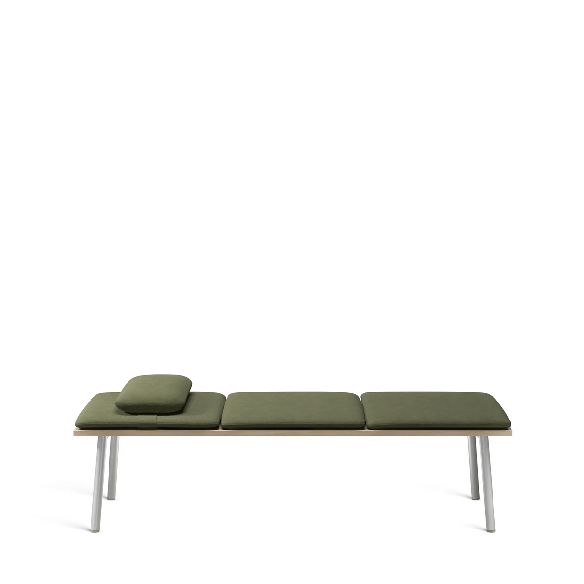 Run Daybed Outdoor by Emeco, a sleek and durable design for outdoor spaces, offering modern comfort and style with high-quality materials for luxury exteriors.