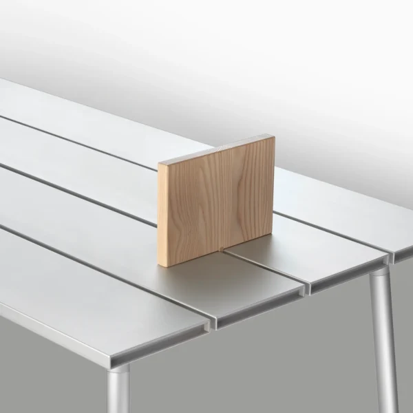 Modern wooden bookend from Emeco's Run collection, designed by Sam Hecht and Kim Colin.