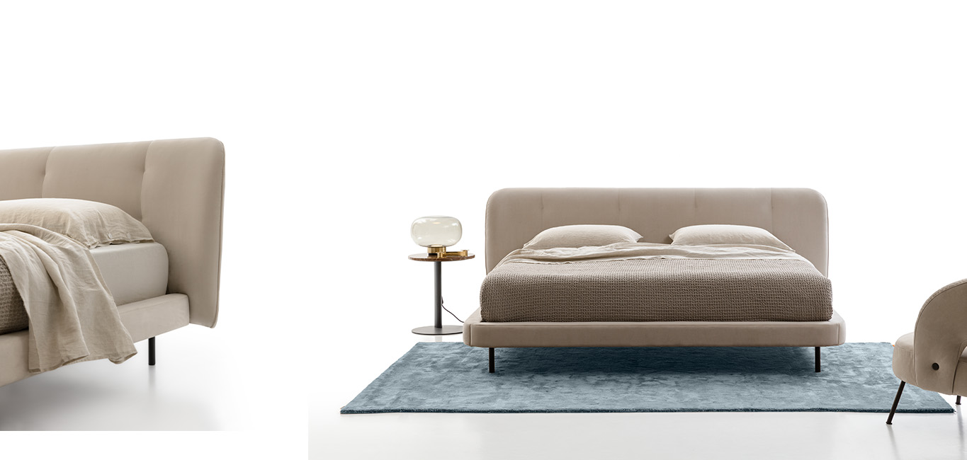 Rubicon sofa by Nicoline, featuring sleek lines and plush cushions, embodying minimalist Italian design. Available at Italcasa Design, Royal Oak, Michigan.