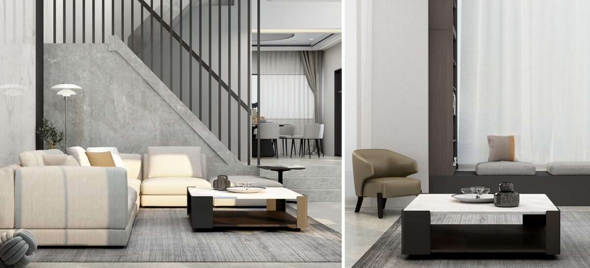 Rubix Table by Camerich, a geometric and modern design with clean lines, perfect for adding a stylish and sophisticated touch to contemporary living and dining spaces.