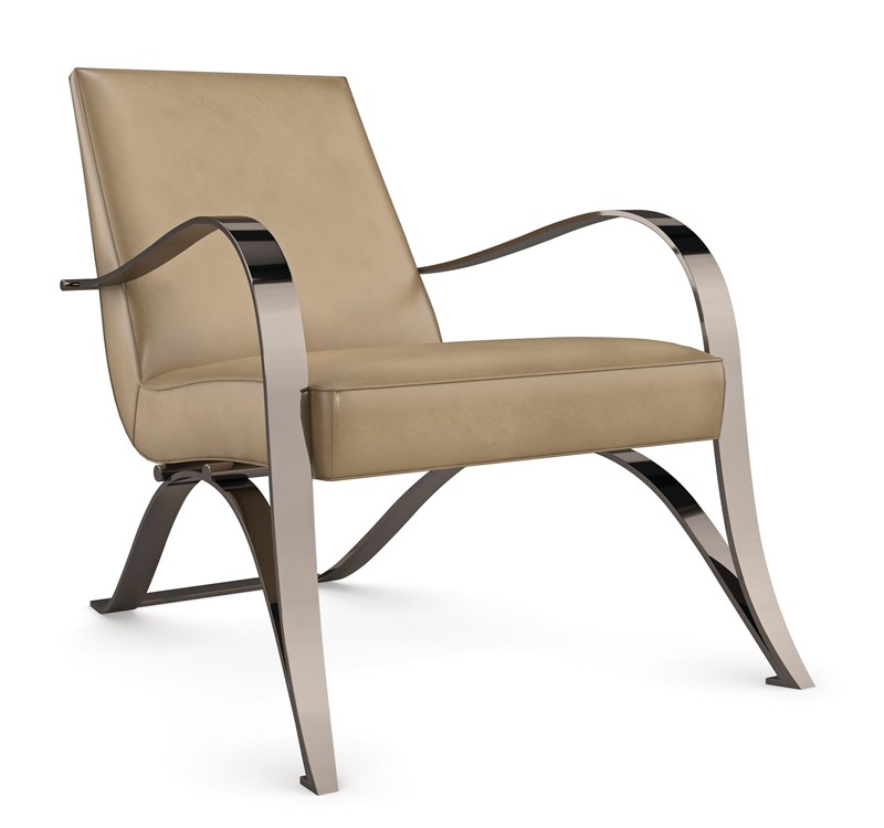 Elegant accent chair with a sophisticated design and plush upholstery, perfect for luxury living rooms in Royal Oak, Michigan.