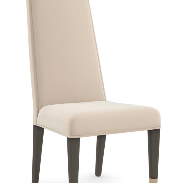 Elegant and refined, The Masters Dining Side Chair by Caracole, featuring a sleek design with luxurious upholstery and sophisticated detailing for a timeless dining space.