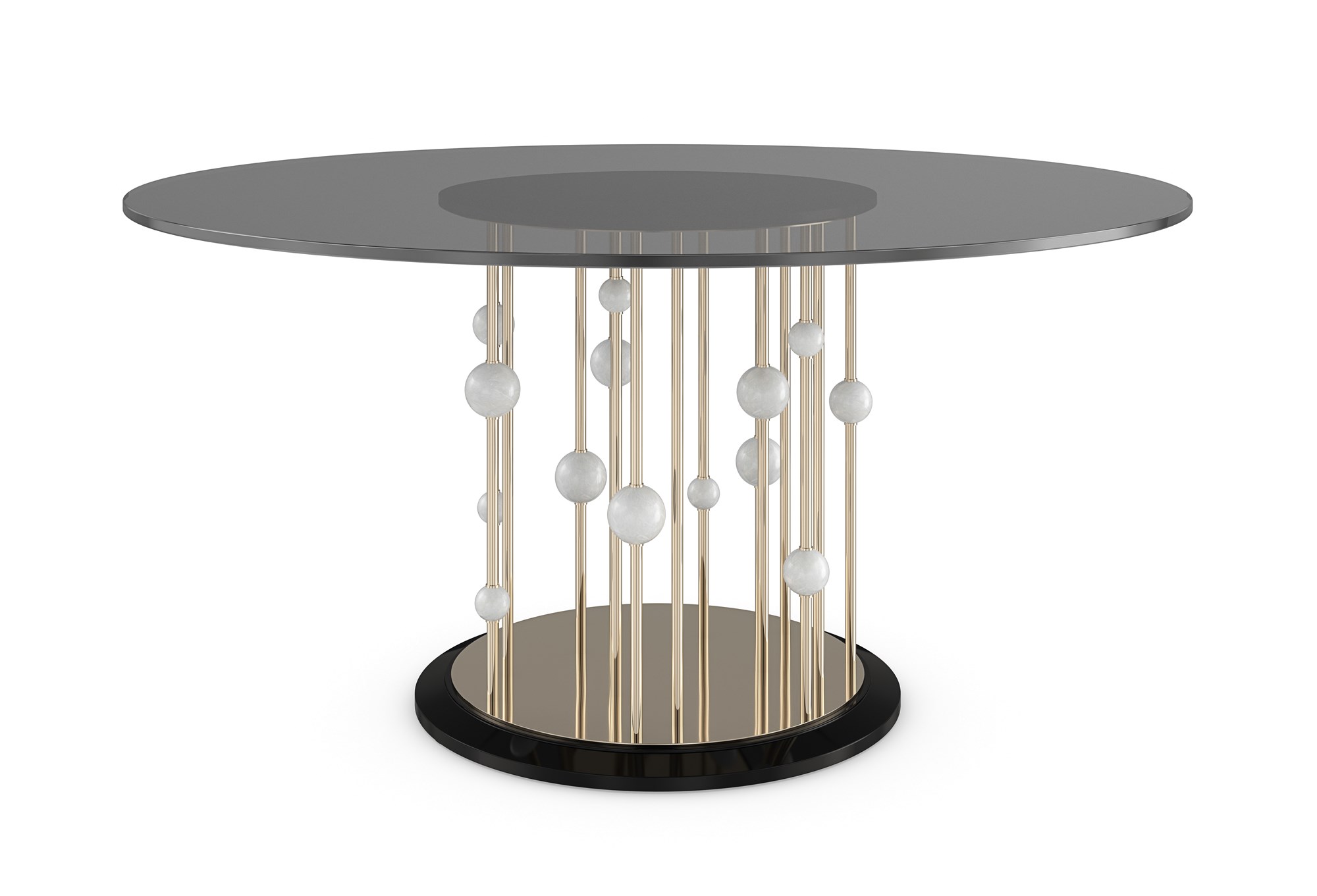 Modern and sophisticated Orbit Dining Table by Caracole, featuring a unique design with luxurious materials to create an elegant focal point for any dining space.