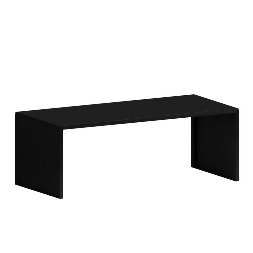 “BIG IRONY Desk by Zeusnoto featuring a sleek rectangular metal top with clean, angular legs.”