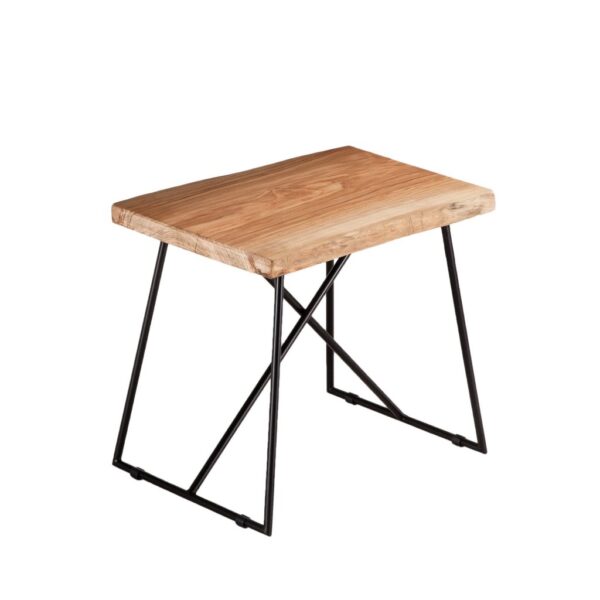 “Classic OLD TIMES Stool by Zeusnoto combining weathered wood and dark metal for a timeless look.”