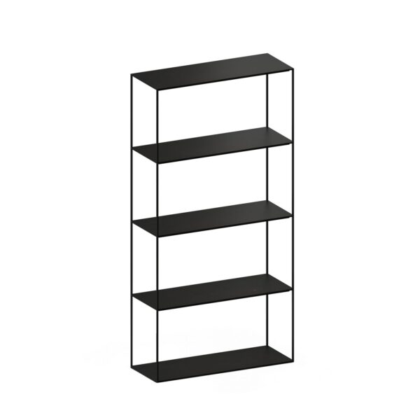 Slim open-frame rack with minimalist steel design by Zeusnoto.