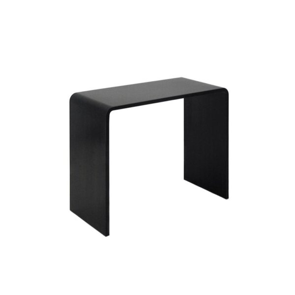 “SOLITAIRE BUREAU by Zeusnoto featuring a slim, rectangular writing surface with sleek metal legs.”
