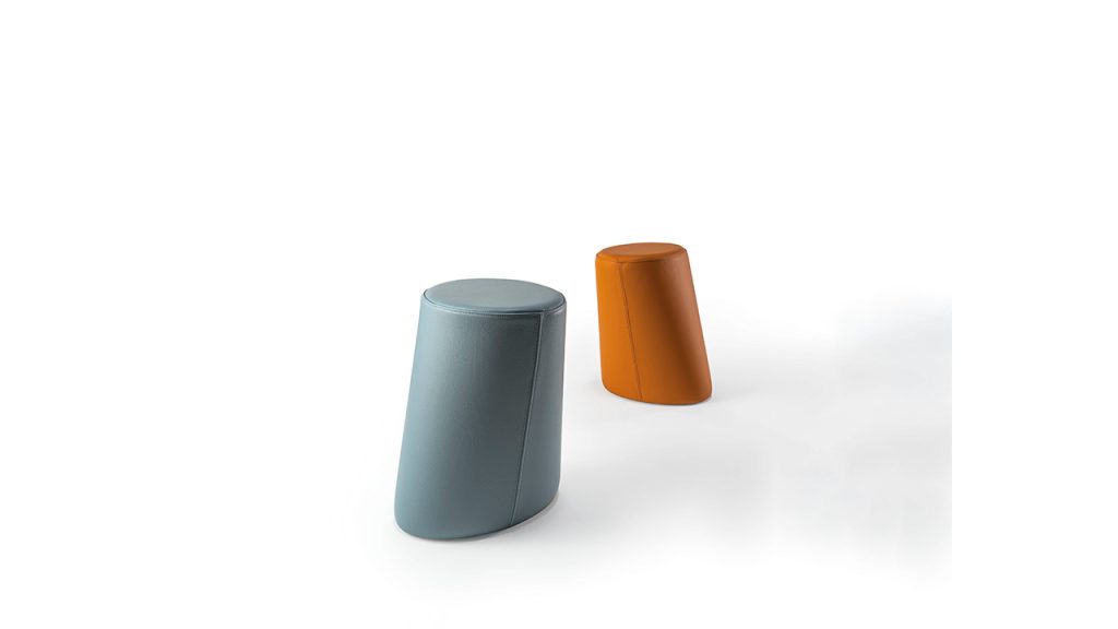 Contemporary Smurph Pouf by Reflex in a Birmingham Michigan space